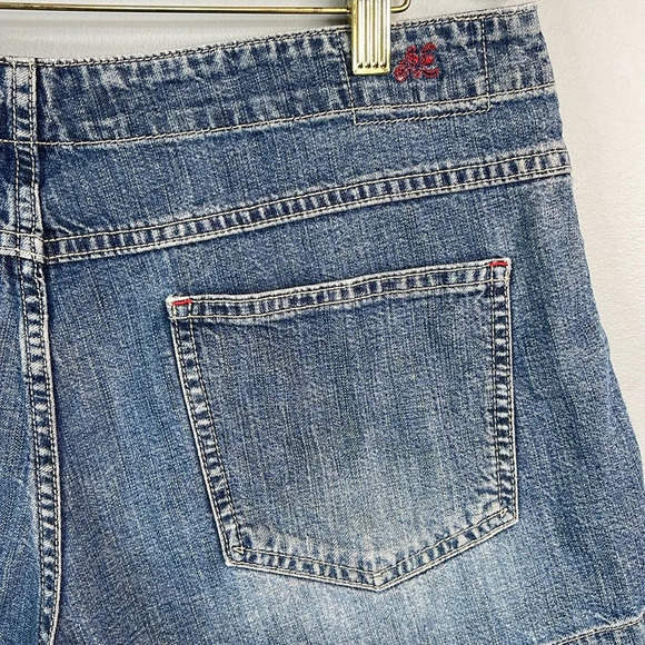 Y2K Vintage American Eagle Denim Utility Shorts Blue Medium Wash AE Supply Co 12 - Picture 6 of 12